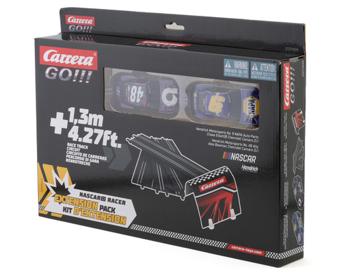 Carrera GO!!! 1/43 NASCAR Racer Straight Track Extension Set (4) w/Camaro
