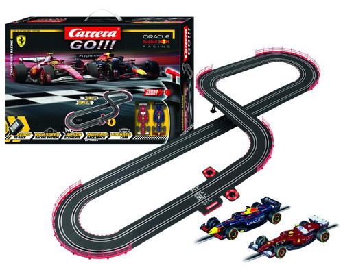 Carrera GO!!! Champion's Racing 1/43 Slot Car Racing Track Set w/Oracle Red Bull