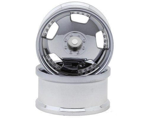 Hayashi Garage Euro VIP Dish Style 1/10 Drift Wheels (Chrome) (2) (8mm Offset)