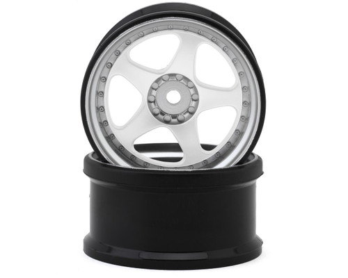 Hayashi Garage NIZ 5-Spoke Multipiece Style 1/10 Drift Wheels (White) (2)
