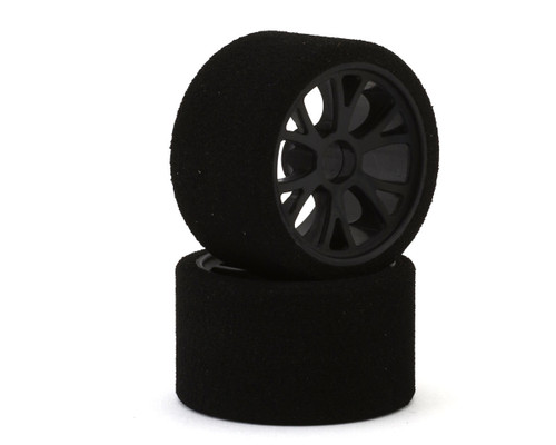 eXcelerate "N" Compound 1/12 Pan Car Front Natural Foam Pre-Mounted Tires