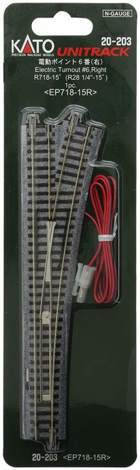 KAT20-203 N scale Track #6 Remote RH Turnout / Switch