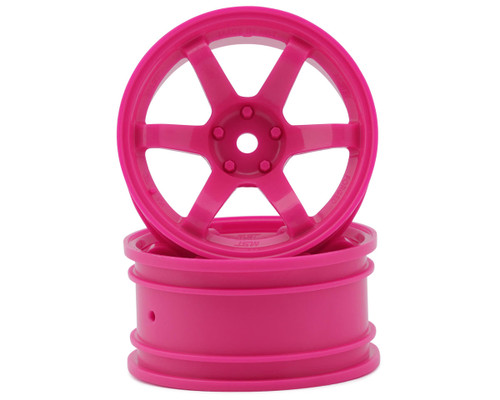 MST TE37 1/10 High Traction Drift Wheels (Hot Pink) (2) (5mm Offset)