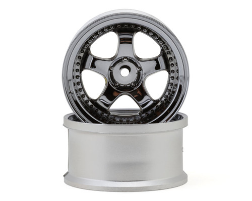 LAB Work Meister S1 1/10 Super High Traction 3-Piece Drift Wheels (Chrome) (2)