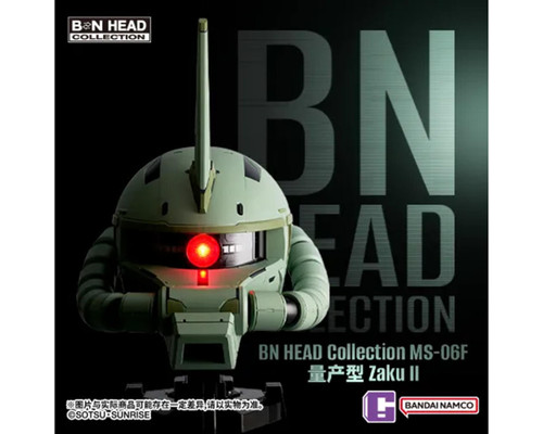 Bandai Head Collection MS-06F Zaku II "Mobile Suit Gundam" Plastic Model Bust