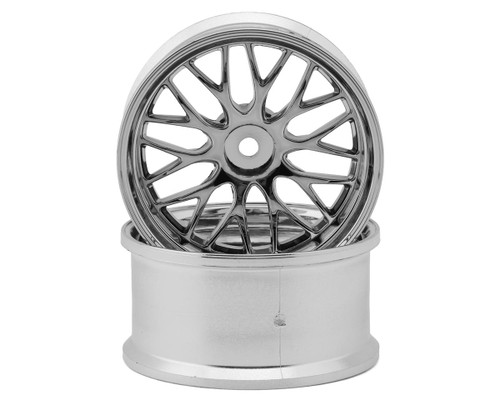 LAB Gnosis HR201 1/10 Super High Traction Drift Wheels (Chrome) (2) (8mm Offset)