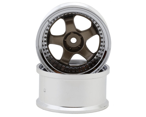 LAB Work Meister S1 1/10 3-Piece Drift Wheels (Bronze/Metallic) (2) (6mm Offset)