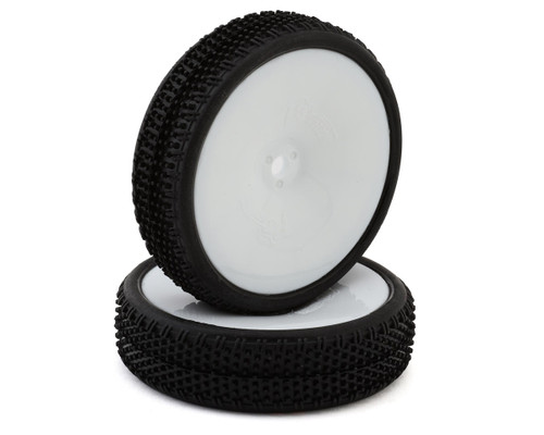 Pro-Motion Viper 2.2" 2WD Front LP Carpet 1/10 Pre-Mounted Buggy Tires (White)