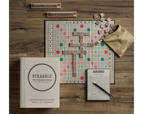 WS Games Company Spanish Scrabble Vintage Bookshelf Edition Board Game (Español)