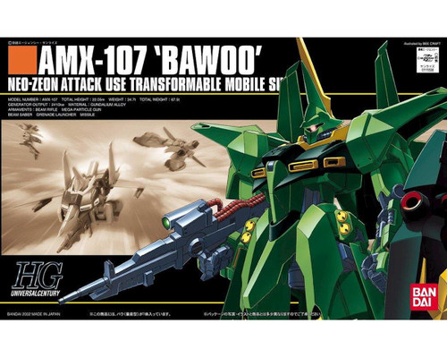 Bandai 1/144 HGUC #31 AMX-107 Bawoo "Mobile Suit ZZ Gundam" Plastic Model Kit