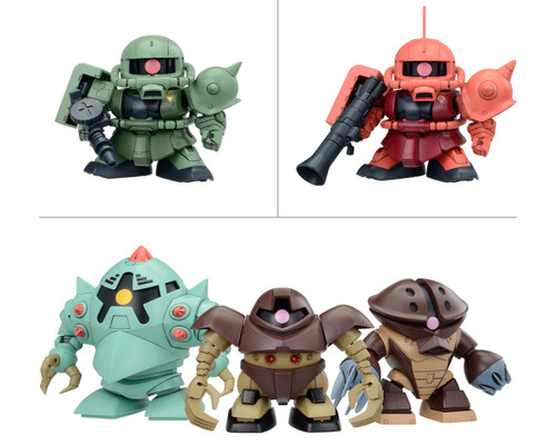 Bandai SD BB Senshi Principality Of Zeon "Mobile Suit Gundam" Model Kit Set (5)