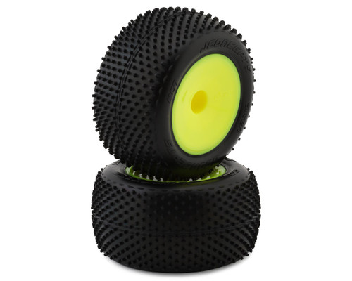 JConcepts 2.2" Siren Pre-Mounted 1/10 Stadium Truck Carpet Tires (Yellow) (2)