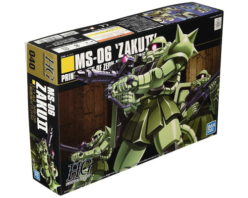Bandai 1/144 HGUC #40 MS-06 Zaku II "Mobile Suit Gundam" Plastic Model Kit