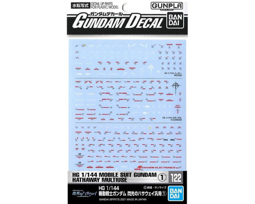 Bandai GD-122 Gundam Hathaway Mobile Suit Multi-Use #1 Waterslide Decal