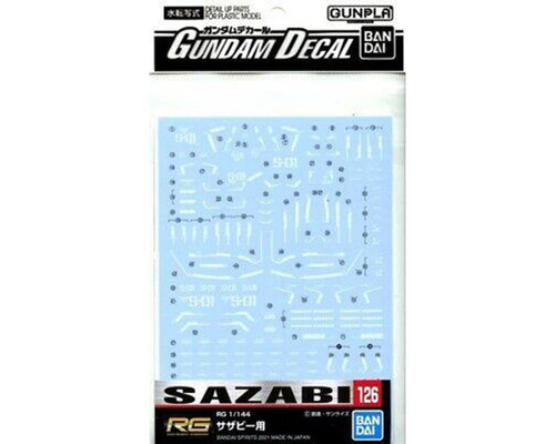 Bandai GD-126 RG 1/144 Sazabi "Char's Counterattack" Waterslide Decal
