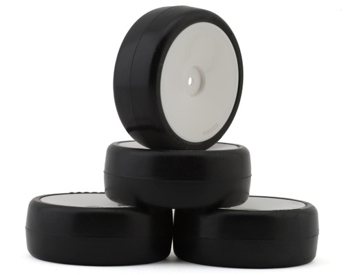 Yokomo Sorex Pre-Glued 1/10 Touring Car Tires (White) (4) (40 Shore)