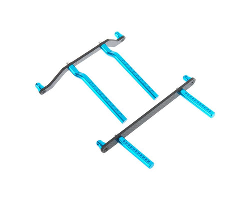 Hot Racing Aluminum/CF Body Mount Set Blue 1/10 Ruckus