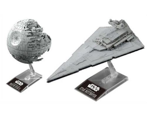 Bandai Death Star II 1/2,700,000 & Star Destroyer 1/14,500 "Star Wars",
