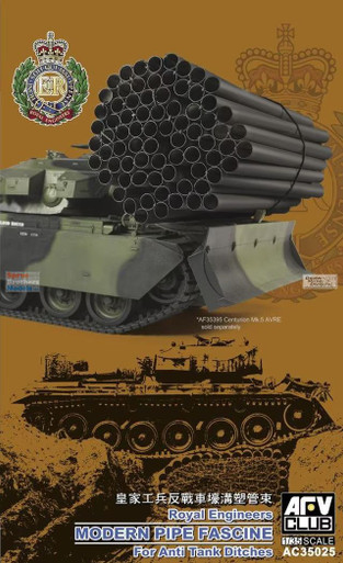 AFVAC35025 1:35 AFV Club Royal Engineers Modern Pipe Fascine (for Anti-Tank Ditches)