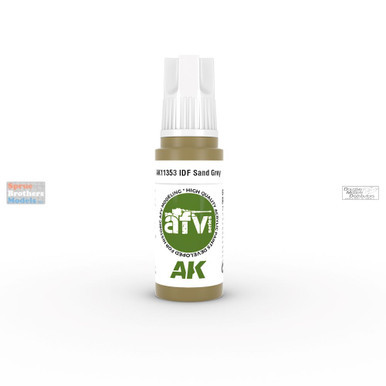 AKI011353 AK Interactive 3Gen Acrylic Paint 17ml - IDF Sand Grey 1970s-1980s