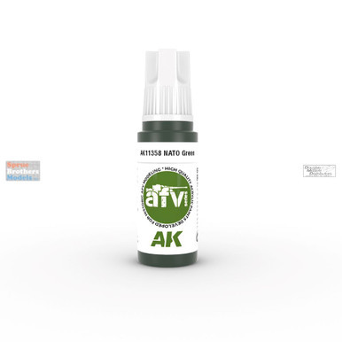 AKI011358 AK Interactive 3Gen Acrylic Paint 17ml - NATO Green RAL6031 F9