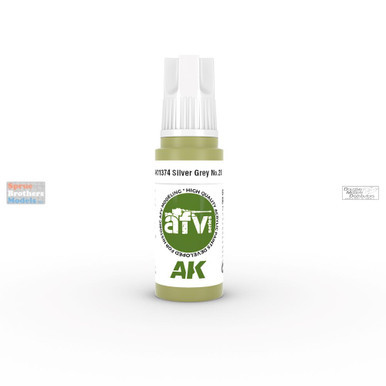 AKI011374 AK Interactive 3Gen Acrylic Paint 17ml - Silver Grey No 28