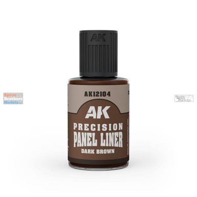 AKI012104 AK Interactive Precision Panel Liner - Dark Brown 30ml