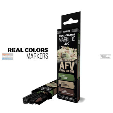 AKIRCM0108 AK Interactive Real Color Marker Set - Late German AFV Camo Colors