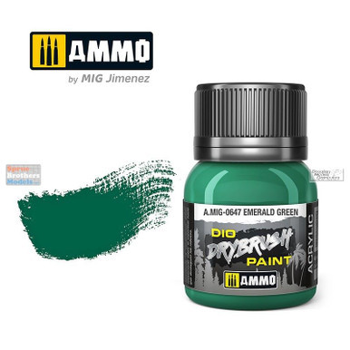AMM0647 AMMO by Mig Dio Drybrush Paint - Emerald Green (40ml bottle)