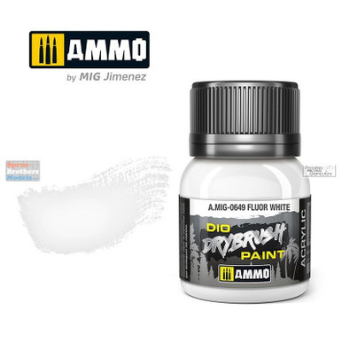 AMM0649 AMMO by Mig Dio Drybrush Paint - Fluor White (40ml bottle)