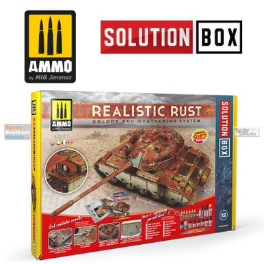 AMM7719 AMMO by Mig Solutions Box - Realistic Rust Colors and Weathering System