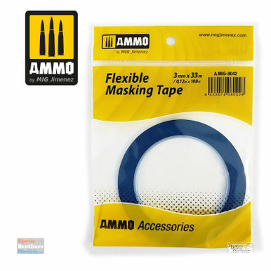AMM8042 AMMO by Mig - Flexible Masking Tape (3mm/0.12in x 33m/108ft)