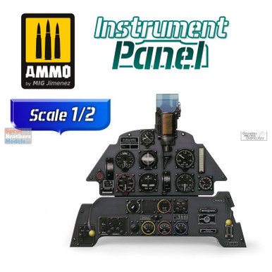 AMM8281 1:2 AMMO by Mig Instrument Panel - Bf109E-3