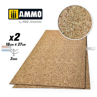 AMM8840 AMMO by Mig - Create Cork Medium Grain 3mm (2 sheets)