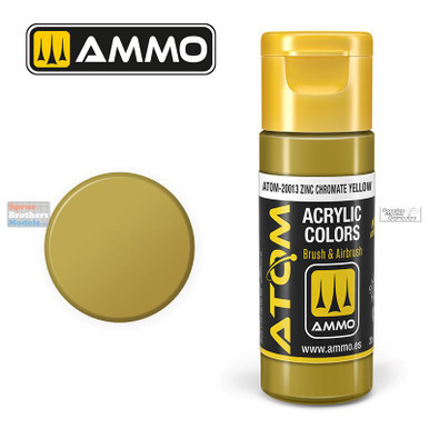 AMMAT20013 AMMO by Mig ATOM Acrylic Paint -  Zinc Chromate Yellow FS33481 (20ml)