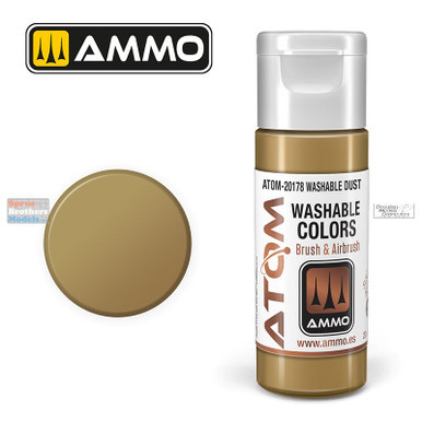 AMMAT20178 AMMO by Mig ATOM Acrylic Paint - ATOM WASHABLE Dust RAL8000 (20ml)