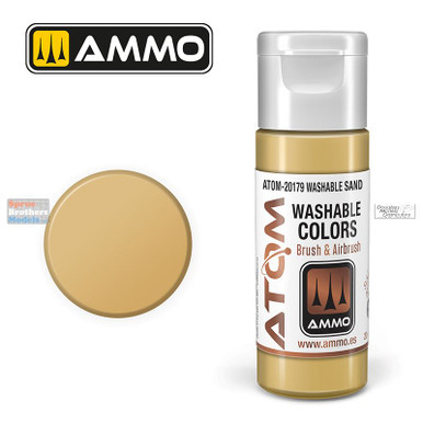 AMMAT20179 AMMO by Mig ATOM Acrylic Paint - ATOM WASHABLE Sand RAL8020 (20ml)