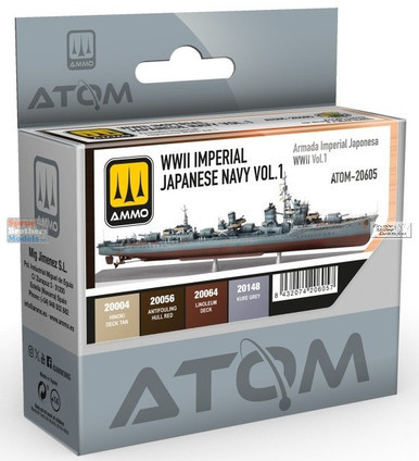 AMMAT20605 AMMO by Mig ATOM Paint Set - WW2 Imperial Japanese Navy Vol 1