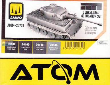 AMMAT20731 AMMO by Mig ATOM Paint Set - Dunkelgrau Modulation Set