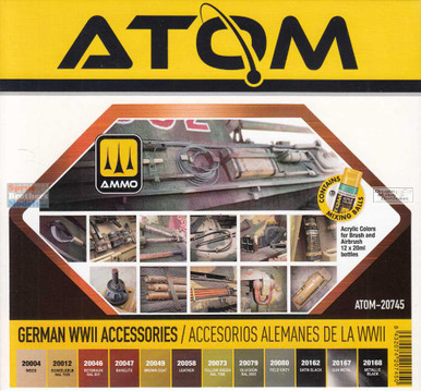 AMMAT20745 AMMO by Mig ATOM Paint Set - WW2 German Accessories