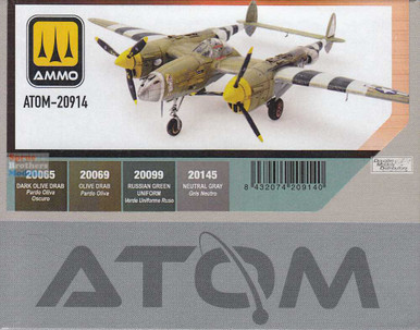 AMMAT20914 AMMO by Mig ATOM Paint Set - USAAF WW2 Colors