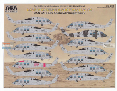AOA35004 1:35 AOA Decals - Low Viz Seahawk Family #2 USN MH-60S Seahawk/Knighthawk