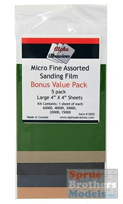 APA0202 Alpha Abrasives Micro Fine Assorted Sanding Film Bonus Value Pack