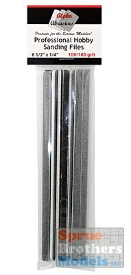 APA0308 Alpha Abrasives 1/4" Professional Sanding Files - Coarse (100/180 grit)