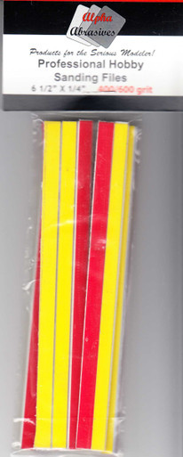 APA0315 Alpha Abrasives 1/4" Professional Sanding Files - 400/600 grit