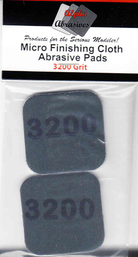 APA03200-2P Alpha Abrasives Micro Finishing Cloth Abrasive Pads - 3200 grit (2 pack)