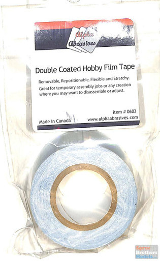 APA0602 Alpha Abrasives Double Coated Hobby Film Tape