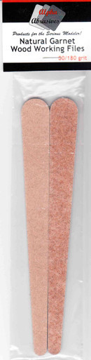 APA1150 Alpha Abrasives Natural Garnet Wood Working Files (Sanding Sticks) - 80/180 grit