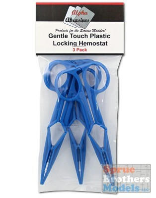 APA5002 Alpha Abrasives Gentle Touch Plastic Locking Hemostat (3 Pack)