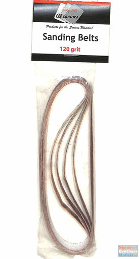 APA55679B Alpha Abrasives Replacement Belts for Sanding Stick - 120 Grit (5 belts)